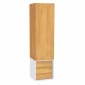 Image of VitrA: Frame Tall Cabinet Unit in Matt White & Dore Oak (400mm)