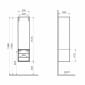 Image of VitrA: Frame Tall Cabinet Unit in Matt White & Dore Oak (400mm)