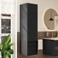 Image of VitrA: Frame Tall Cabinet Unit in Matt White & Dore Oak (400mm)