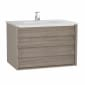 Image of VitrA: Frame Wall-hung Washbasin Unit with Two Drawers (800mm)