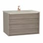 Image of VitrA: Frame Wall-hung Washbasin Unit with Two Drawers (800mm)