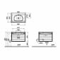 Image of VitrA: Frame Wall-hung Washbasin Unit with Two Drawers (800mm)