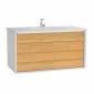 Image of VitrA: Frame Wall-hung Washbasin Unit with Two Drawers (1000mm)