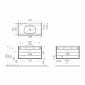 Image of VitrA: Frame Wall-hung Washbasin Unit with Two Drawers (1000mm)