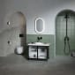Image of VitrA: Liquid Wall-mounted Illuminated Mirror with Ceramic Frame