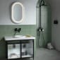 Image of VitrA: Liquid Wall-mounted Illuminated Mirror with Ceramic Frame