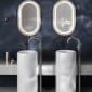 Image of VitrA: Liquid Wall-mounted Illuminated Mirror with Ceramic Frame