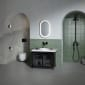 Image of VitrA: Liquid Floor-Standing Washbasin Unit with Basin & Metal Mesh Doors - 1000mm