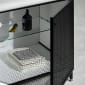 Image of VitrA: Liquid Floor-Standing Washbasin Unit with Basin & Metal Mesh Doors - 1000mm