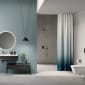 Image of VitrA: Equal Floor-standing Washbasin Unit with Asymmetrical Washbasin and Shelf (100cm)
