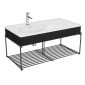 Image of VitrA: Equal Floor-standing Washbasin Unit with Asymmetrical Washbasin and Shelf (100cm)