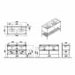 Image of VitrA: Equal Floor-standing Double Washbasin Unit with Two Drawers and Metal Frame (130cm)