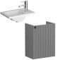 Image of VitrA: Root Groove Wall-hung Vanity Unit with One Door and Basin (450mm)