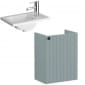 Image of VitrA: Root Groove Wall-hung Vanity Unit with One Door and Basin (450mm)