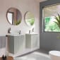 Image of VitrA: Root Groove Wall-hung Vanity Unit with One Door and Basin (450mm)