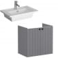 Image of VitrA: Root Groove Wall-hung Vanity Unit With Doors and Basin (600mm, Hygiene)