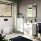 Image of VitrA: Root Groove Wall-hung Vanity Unit With Doors and Basin (600mm, Hygiene)