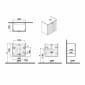 Image of VitrA: Root Groove Wall-hung Vanity Unit With Doors and Basin (600mm, Hygiene)