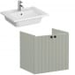 Image of VitrA: Root Groove Wall-hung Vanity Unit With Doors and Basin (600mm)