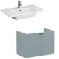 Image of VitrA: Root Groove Wall-hung Vanity Unit With Doors and Basin (800mm)
