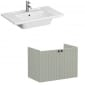 Image of VitrA: Root Groove Wall-hung Vanity Unit With Doors and Basin (800mm)
