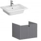 Image of VitrA: Root Groove Wall-hung Vanity Unit With Drawer and Basin (600mm)