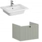 Image of VitrA: Root Groove Wall-hung Vanity Unit With Drawer and Basin (600mm)