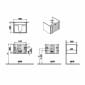 Image of VitrA: Root Groove Wall-hung Vanity Unit With Drawer and Basin (600mm)