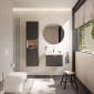 Image of VitrA: Root Groove Wall-hung Vanity Unit With Drawer and Basin (600mm)