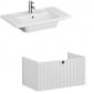 Image of VitrA: Root Groove Wall-hung Vanity Unit With Drawer and Basin (800mm)