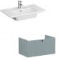 Image of VitrA: Root Groove Wall-hung Vanity Unit With Drawer and Basin (800mm)