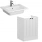 Image of VitrA: Root Groove Floor Standing Vanity Unit With Doors and Basin (600mm)