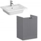 Image of VitrA: Root Groove Floor Standing Vanity Unit With Doors and Basin (600mm)