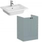Image of VitrA: Root Groove Floor Standing Vanity Unit With Doors and Basin (600mm)