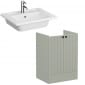 Image of VitrA: Root Groove Floor Standing Vanity Unit With Doors and Basin (600mm)