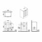 Image of VitrA: Root Groove Floor Standing Vanity Unit With Doors and Basin (600mm)