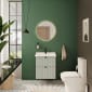 Image of VitrA: Root Groove Wall-hung Vanity Unit With Two Drawers and Basin (600mm)