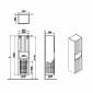 Image of VitrA: Root Groove Wall-hung Cabinet Unit with Laundry Basket (400mm)
