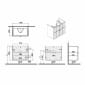 Image of VitrA: Root Groove Wall-hung Vanity Unit With Two Drawers and Basin (800mm)