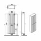 Image of VitrA: Root Groove Wall-hung Left-handed Tall Cabinet Unit with Two Doors (550mm)