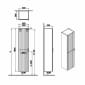 Image of VitrA: Root Groove Wall-hung Tall Cabinet Unit with Two Doors (420mm)