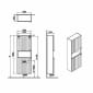 Image of VitrA: Root Groove Compact Wall-hung Bathroom Short/Tall Cabinet Unit with Two Doors (550mm)