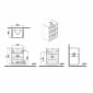 Image of VitrA: Root Groove Wall-hung Vanity Unit With Three Drawers and Basin (600mm)