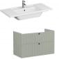 Image of VitrA: Root Groove Wall-hung Vanity Unit With Two Drawers and Basin (1000mm)