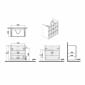 Image of VitrA: Root Groove Wall-hung Vanity Unit With Three Drawers and Basin (800mm)