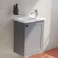 Image of VitrA: Root Classic Wall-hung Vanity Unit With Door & Basin (450mm)