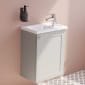 Image of VitrA: Root Classic Wall-hung Vanity Unit With Door & Basin (450mm)