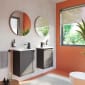 Image of VitrA: Root Classic Wall-hung Vanity Unit With Door & Basin (450mm)