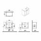 Image of VitrA: Root Classic Wall-hung Vanity Unit with Two Doors and Basin (600mm)