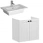 Image of VitrA: Root Classic Wall-hung Vanity Unit with Two Doors and Basin (600mm)
